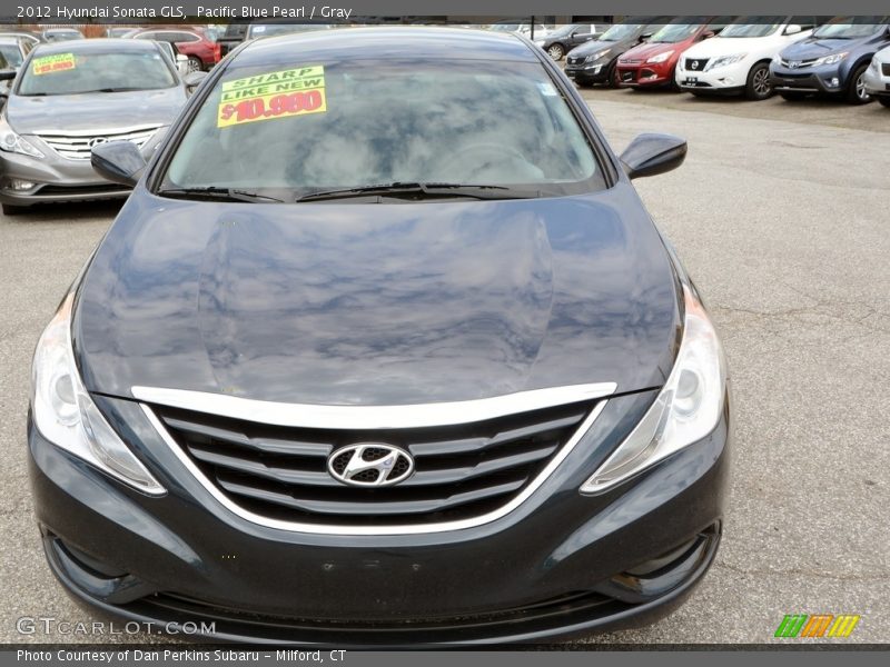 Pacific Blue Pearl / Gray 2012 Hyundai Sonata GLS