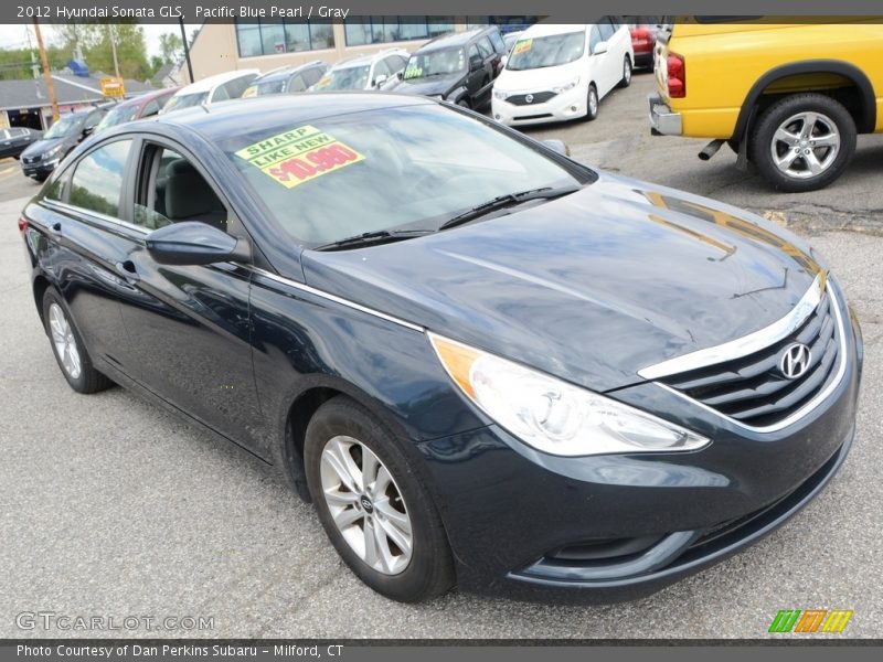 Pacific Blue Pearl / Gray 2012 Hyundai Sonata GLS