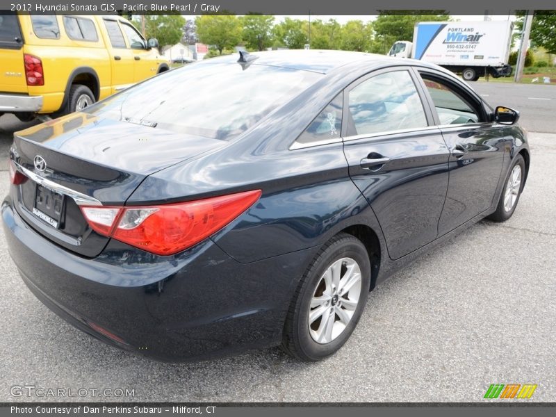 Pacific Blue Pearl / Gray 2012 Hyundai Sonata GLS
