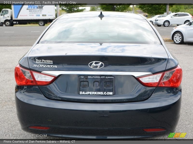Pacific Blue Pearl / Gray 2012 Hyundai Sonata GLS