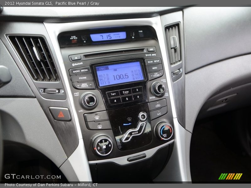 Pacific Blue Pearl / Gray 2012 Hyundai Sonata GLS