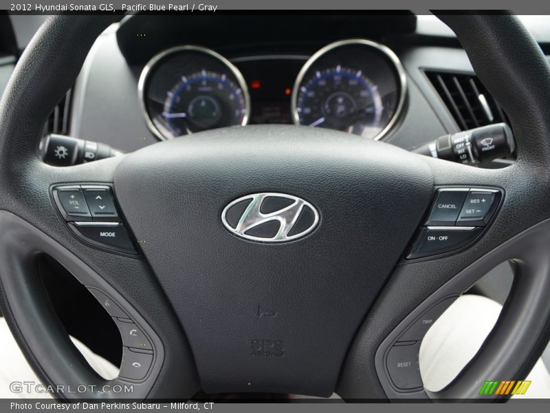 Pacific Blue Pearl / Gray 2012 Hyundai Sonata GLS