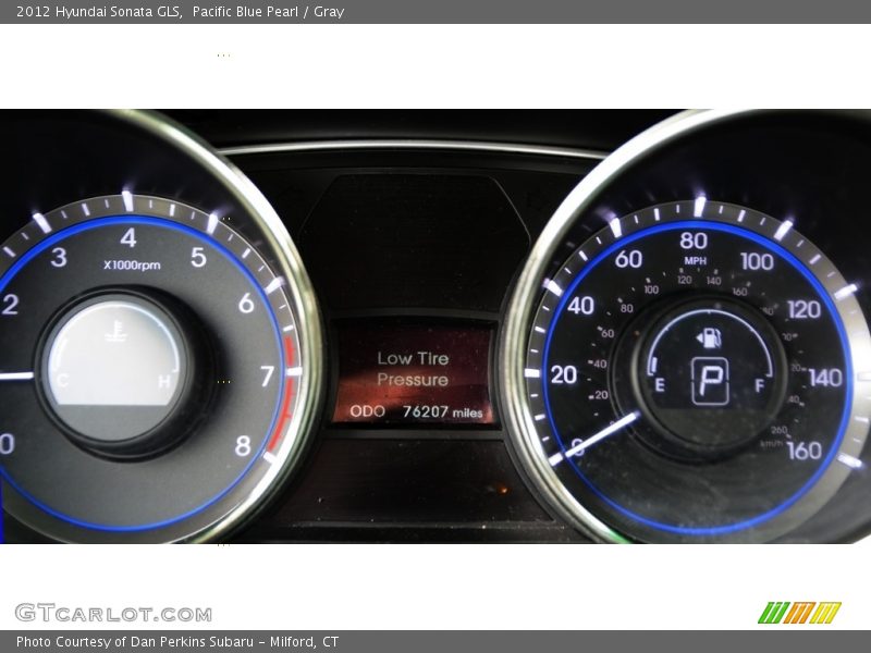 Pacific Blue Pearl / Gray 2012 Hyundai Sonata GLS