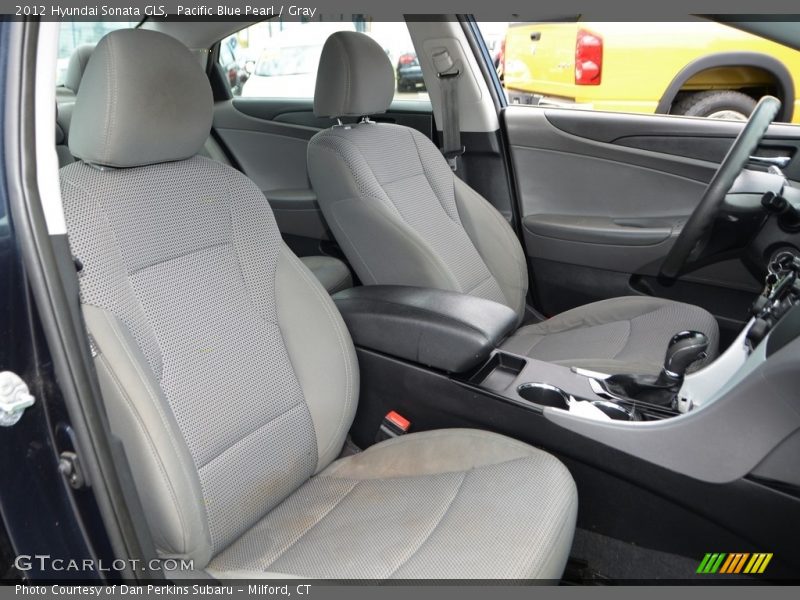 Pacific Blue Pearl / Gray 2012 Hyundai Sonata GLS