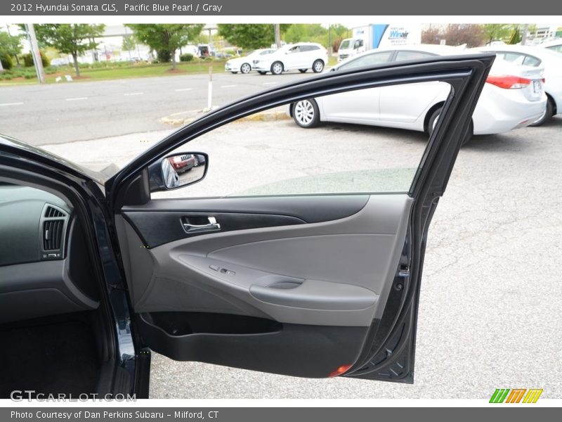 Pacific Blue Pearl / Gray 2012 Hyundai Sonata GLS
