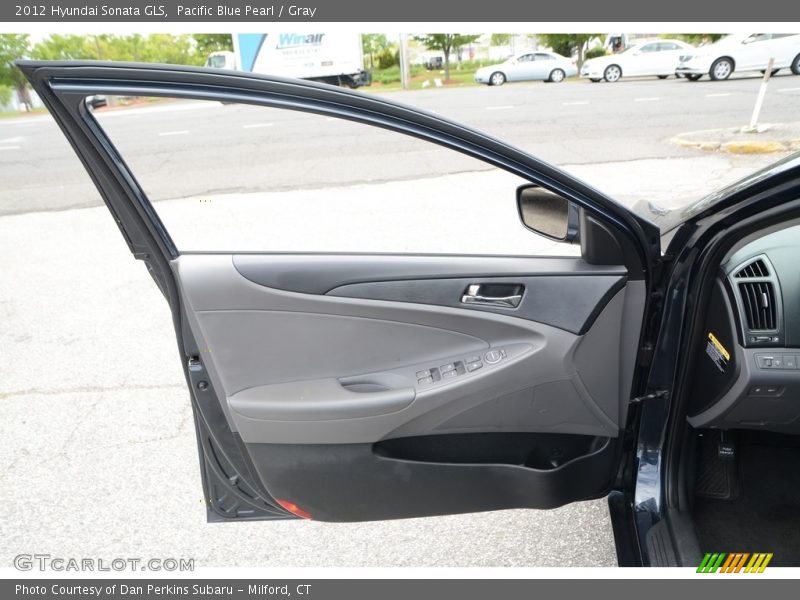Pacific Blue Pearl / Gray 2012 Hyundai Sonata GLS