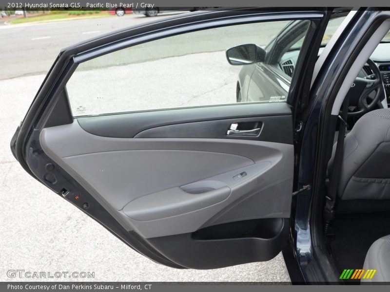 Pacific Blue Pearl / Gray 2012 Hyundai Sonata GLS