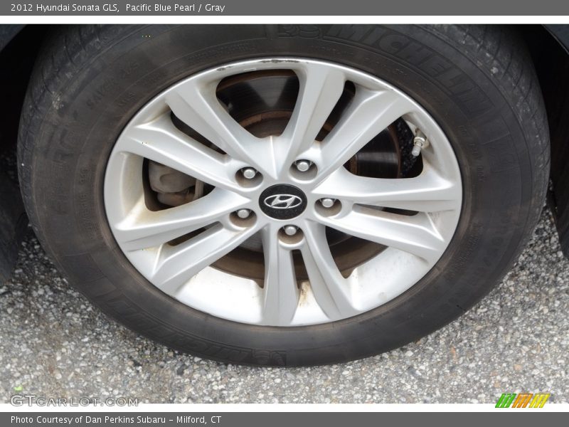 Pacific Blue Pearl / Gray 2012 Hyundai Sonata GLS