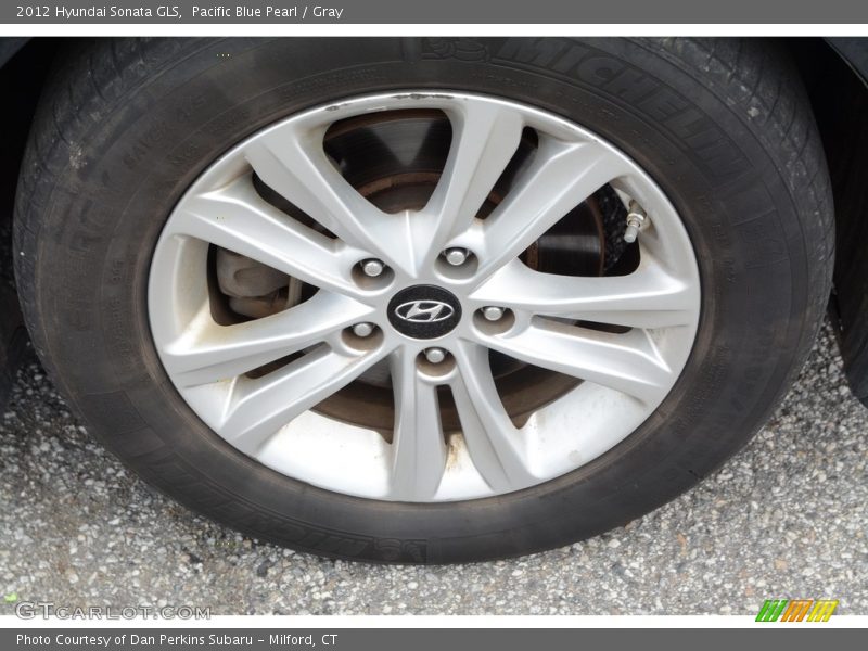 Pacific Blue Pearl / Gray 2012 Hyundai Sonata GLS