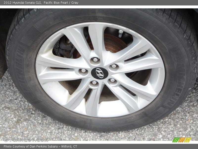 Pacific Blue Pearl / Gray 2012 Hyundai Sonata GLS