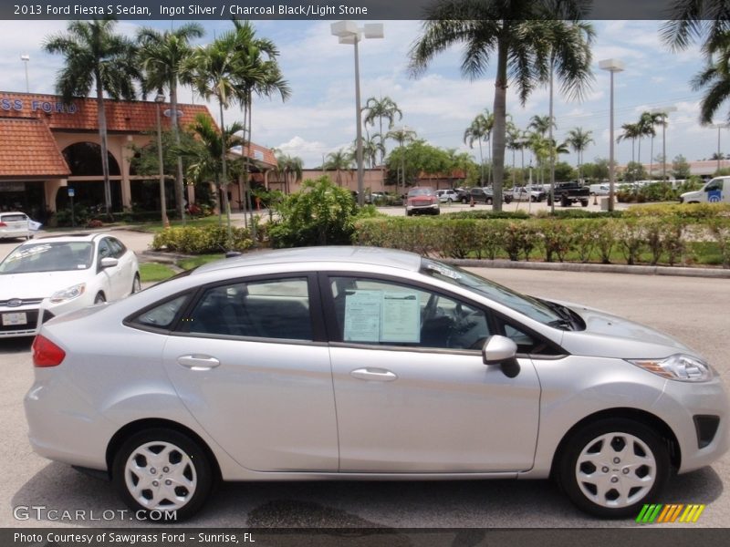 Ingot Silver / Charcoal Black/Light Stone 2013 Ford Fiesta S Sedan