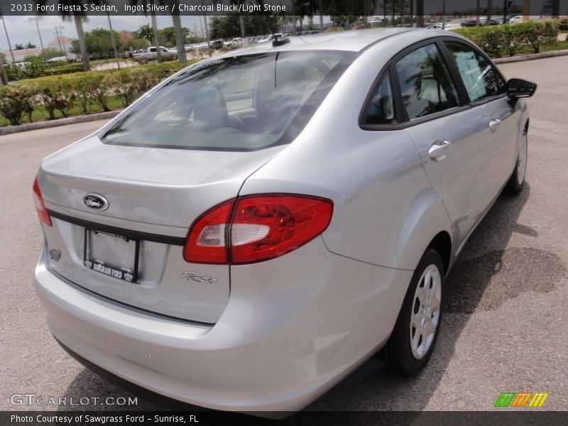 Ingot Silver / Charcoal Black/Light Stone 2013 Ford Fiesta S Sedan