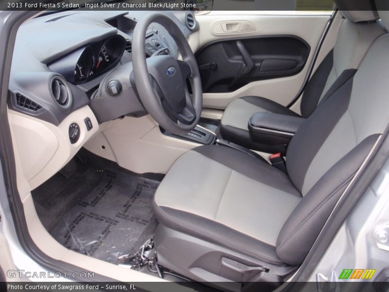 Ingot Silver / Charcoal Black/Light Stone 2013 Ford Fiesta S Sedan