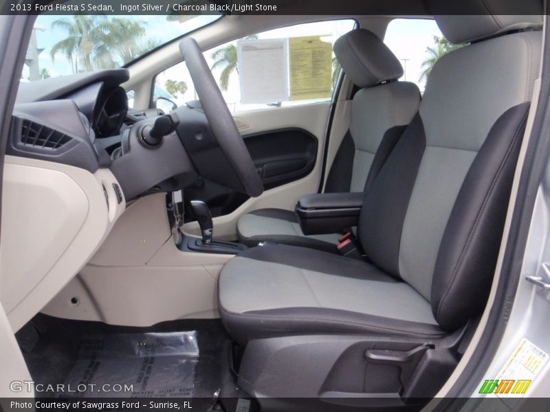 Ingot Silver / Charcoal Black/Light Stone 2013 Ford Fiesta S Sedan