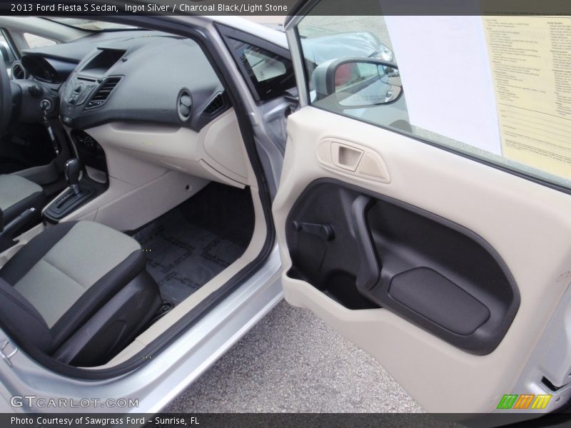 Ingot Silver / Charcoal Black/Light Stone 2013 Ford Fiesta S Sedan