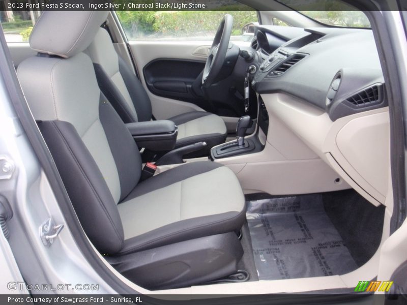 Ingot Silver / Charcoal Black/Light Stone 2013 Ford Fiesta S Sedan
