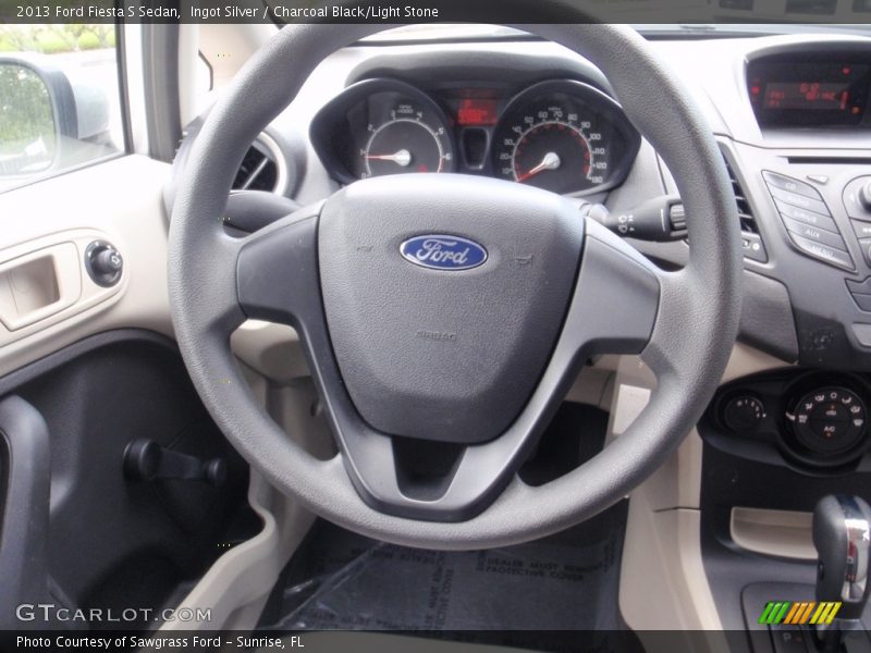 Ingot Silver / Charcoal Black/Light Stone 2013 Ford Fiesta S Sedan