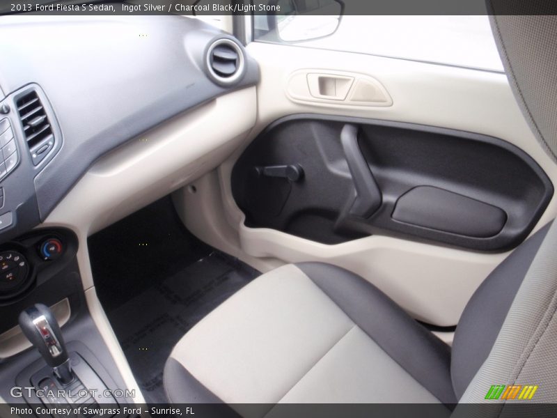 Ingot Silver / Charcoal Black/Light Stone 2013 Ford Fiesta S Sedan