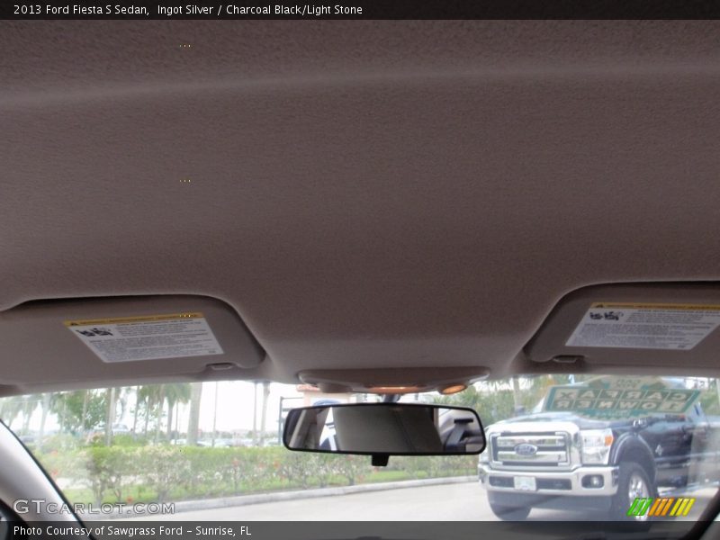 Ingot Silver / Charcoal Black/Light Stone 2013 Ford Fiesta S Sedan