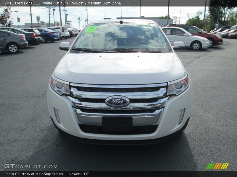 White Platinum Tri-Coat / Medium Light Stone 2011 Ford Edge SEL