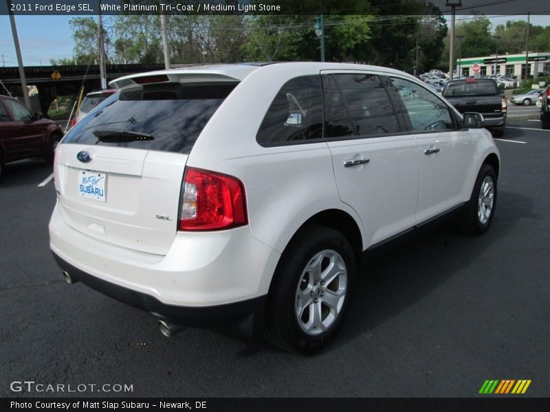 White Platinum Tri-Coat / Medium Light Stone 2011 Ford Edge SEL