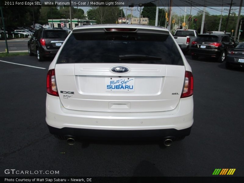 White Platinum Tri-Coat / Medium Light Stone 2011 Ford Edge SEL