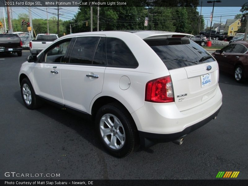 White Platinum Tri-Coat / Medium Light Stone 2011 Ford Edge SEL