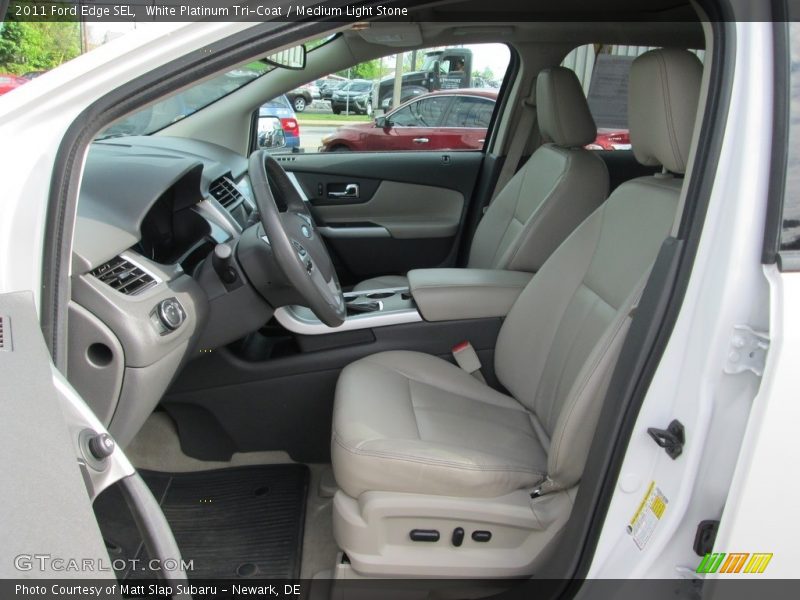 White Platinum Tri-Coat / Medium Light Stone 2011 Ford Edge SEL