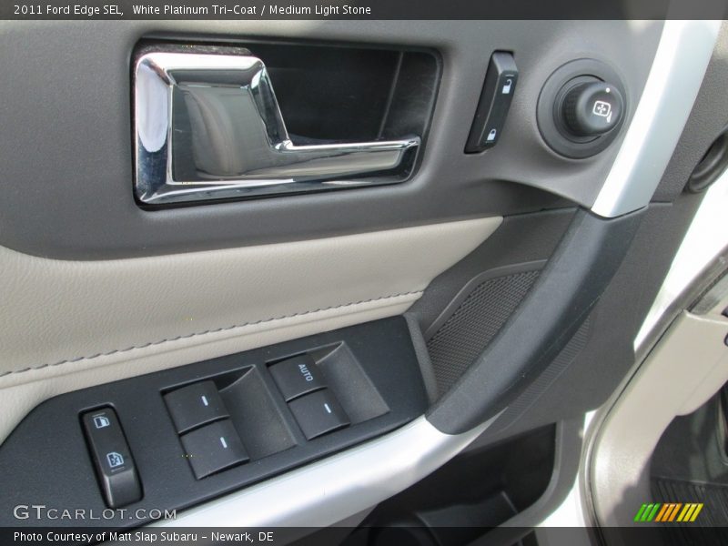 White Platinum Tri-Coat / Medium Light Stone 2011 Ford Edge SEL