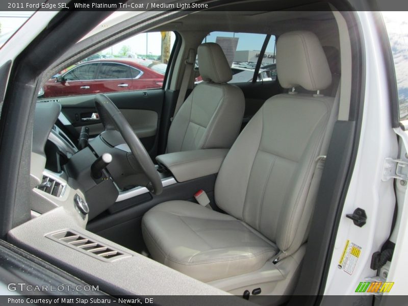White Platinum Tri-Coat / Medium Light Stone 2011 Ford Edge SEL