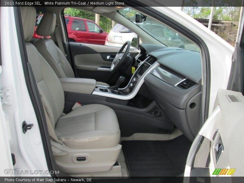 White Platinum Tri-Coat / Medium Light Stone 2011 Ford Edge SEL