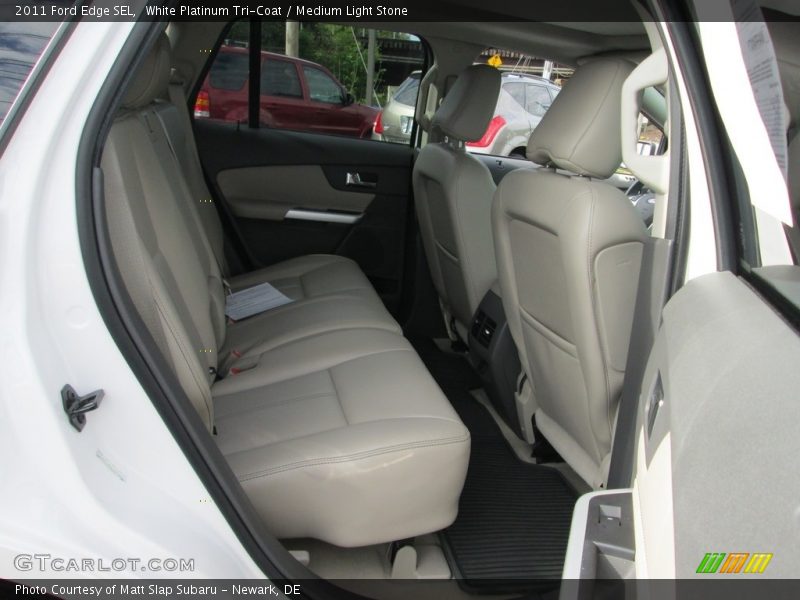 White Platinum Tri-Coat / Medium Light Stone 2011 Ford Edge SEL
