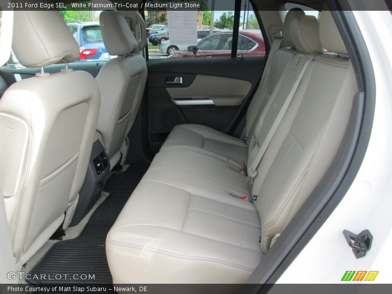 White Platinum Tri-Coat / Medium Light Stone 2011 Ford Edge SEL