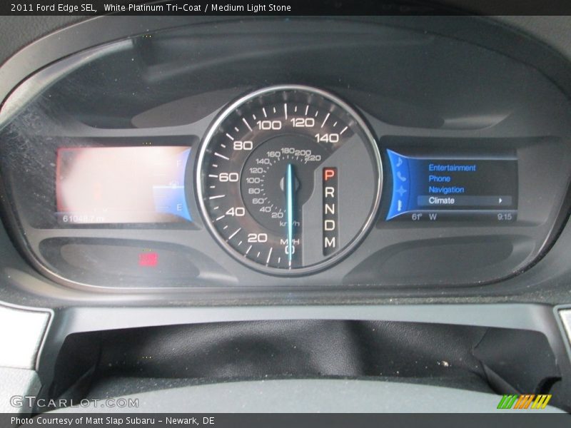 White Platinum Tri-Coat / Medium Light Stone 2011 Ford Edge SEL