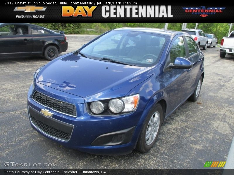 Blue Topaz Metallic / Jet Black/Dark Titanium 2012 Chevrolet Sonic LS Sedan