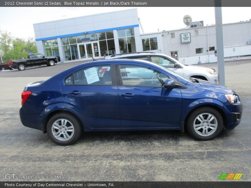 Blue Topaz Metallic / Jet Black/Dark Titanium 2012 Chevrolet Sonic LS Sedan
