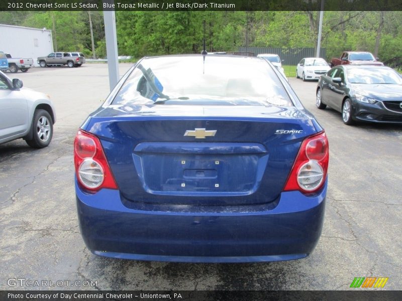 Blue Topaz Metallic / Jet Black/Dark Titanium 2012 Chevrolet Sonic LS Sedan