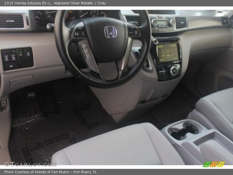 Alabaster Silver Metallic / Gray 2015 Honda Odyssey EX-L