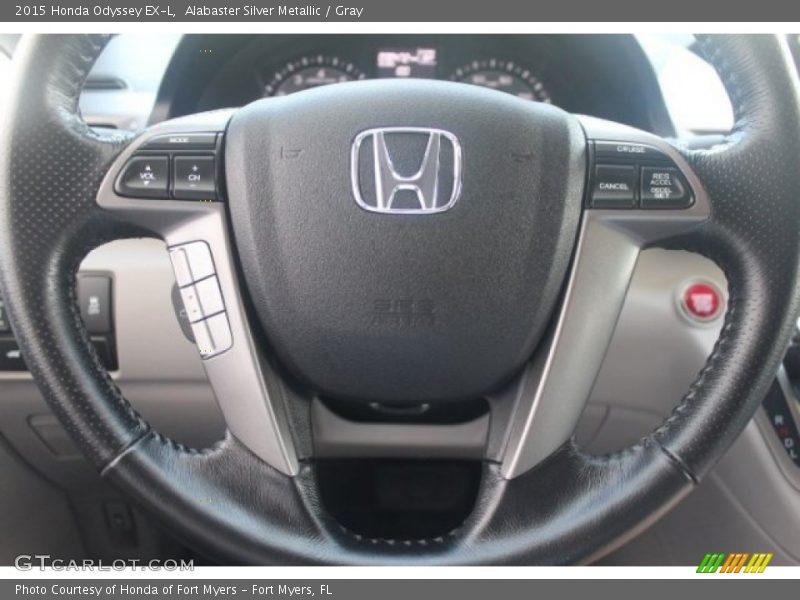 Alabaster Silver Metallic / Gray 2015 Honda Odyssey EX-L