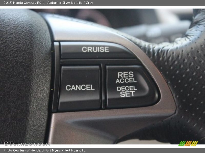 Alabaster Silver Metallic / Gray 2015 Honda Odyssey EX-L