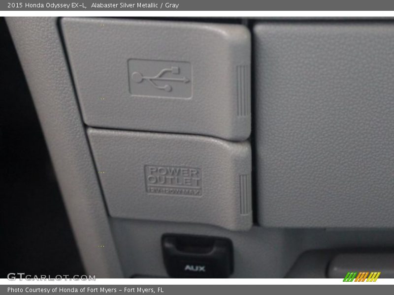 Alabaster Silver Metallic / Gray 2015 Honda Odyssey EX-L
