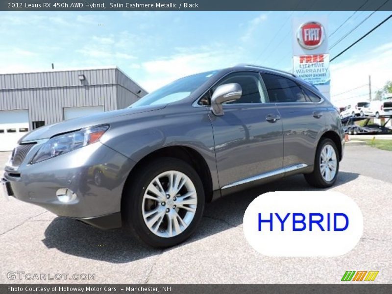 Satin Cashmere Metallic / Black 2012 Lexus RX 450h AWD Hybrid