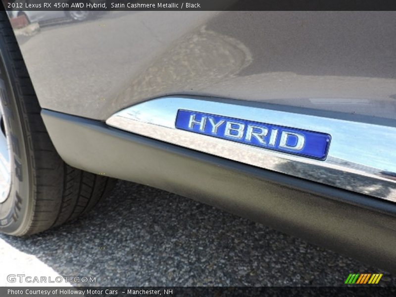 Satin Cashmere Metallic / Black 2012 Lexus RX 450h AWD Hybrid