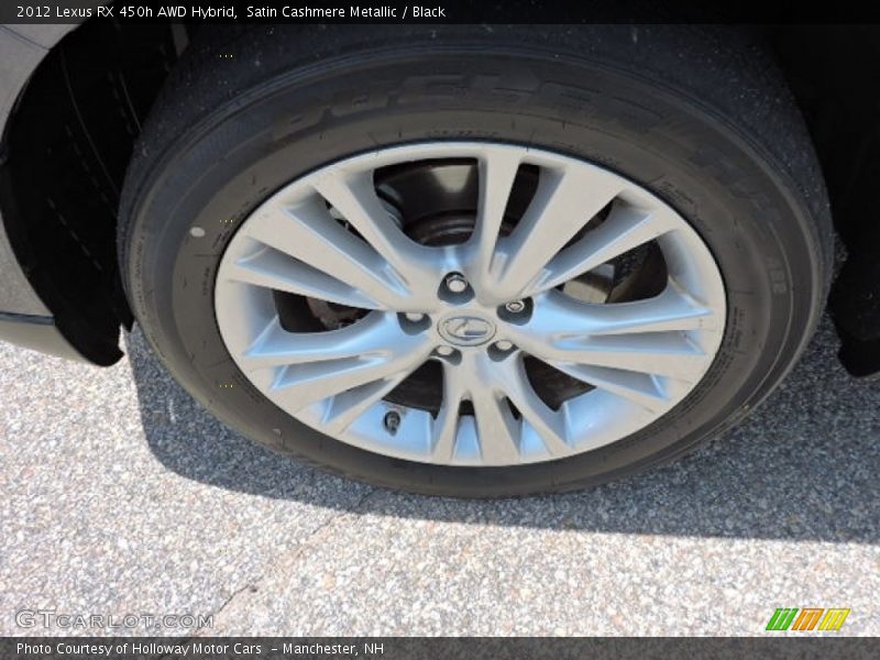 Satin Cashmere Metallic / Black 2012 Lexus RX 450h AWD Hybrid