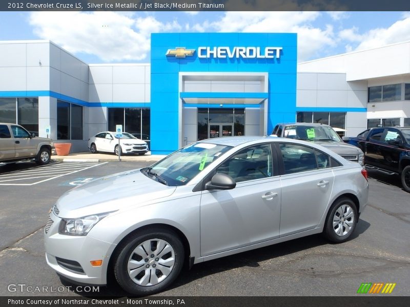 Silver Ice Metallic / Jet Black/Medium Titanium 2012 Chevrolet Cruze LS