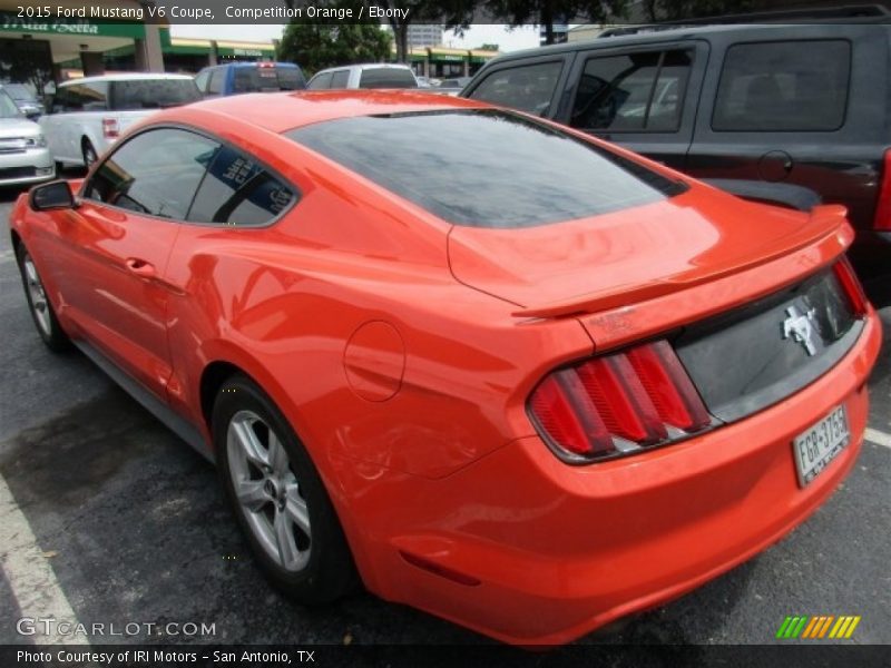 Competition Orange / Ebony 2015 Ford Mustang V6 Coupe