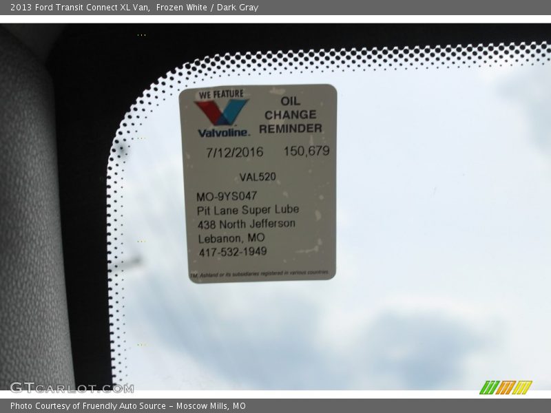 Frozen White / Dark Gray 2013 Ford Transit Connect XL Van