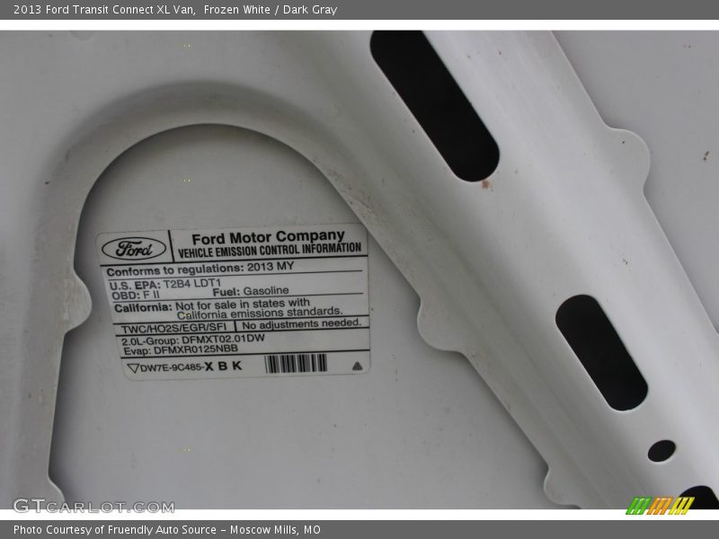 Frozen White / Dark Gray 2013 Ford Transit Connect XL Van