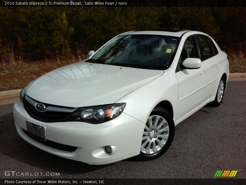 Satin White Pearl / Ivory 2010 Subaru Impreza 2.5i Premium Sedan
