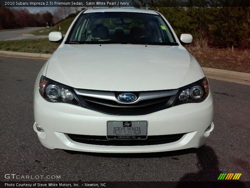 Satin White Pearl / Ivory 2010 Subaru Impreza 2.5i Premium Sedan